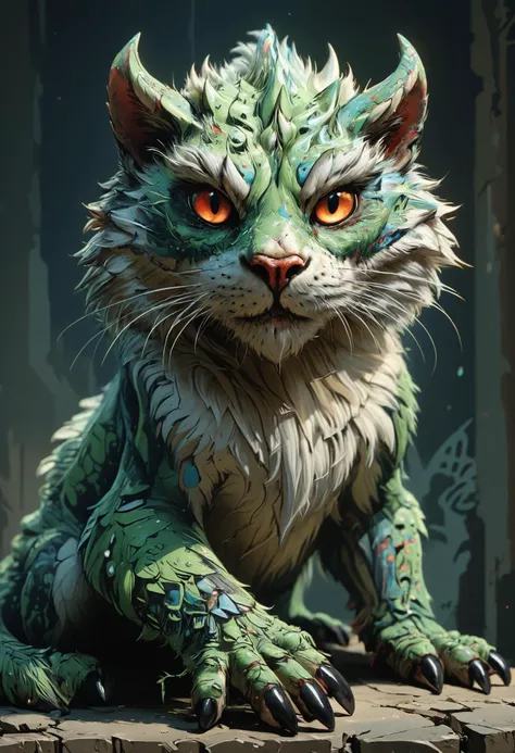 <lora:Mythical_Beasts:0.8> fmb Lurking shadow with razor-sharp claws, <lora:detailed_notrigger:0.8>, glow in the dark, <lora:Ive_Got_The_Power:0.8>, <lora:Graffiti_SDXL:0.5> ais-graffiti