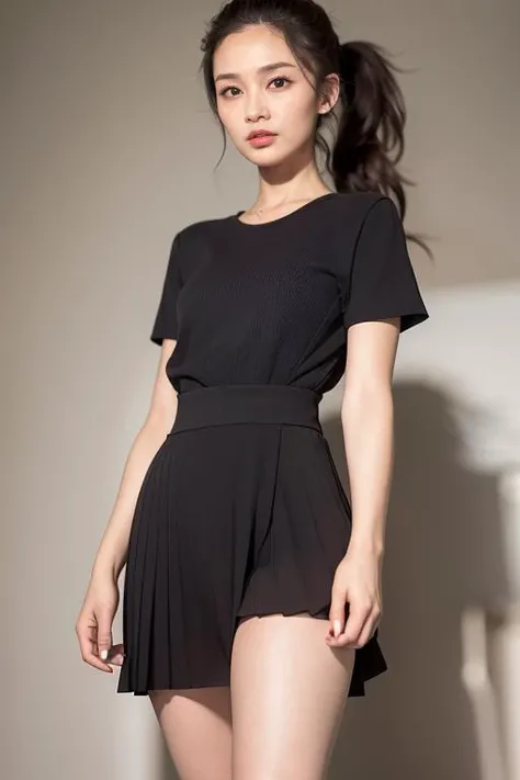 highest quality、details eyes、beautiful eyes、perfect eyes、Detailed hair、beautiful hair、perfect hair、8K、head of details、beautiful head、Perfect head、NSFW , , (cute little , 18 year old , Japanese , fashion model , 1 girl in , Breast cleavage、with a height of 142cm、Tall Body , ) , (black hair , ) , (Heavy breathing、Provocative facial expressions、Looking at the camera、blushing , Full Mouth , black eyes , 0) , ( wet shirt、ultra-thin blouse , 0)(fullbody、whole body capture , medium-full shot , legs wide open)(School Classroom、Warehouse , rembrandt lighting) ,