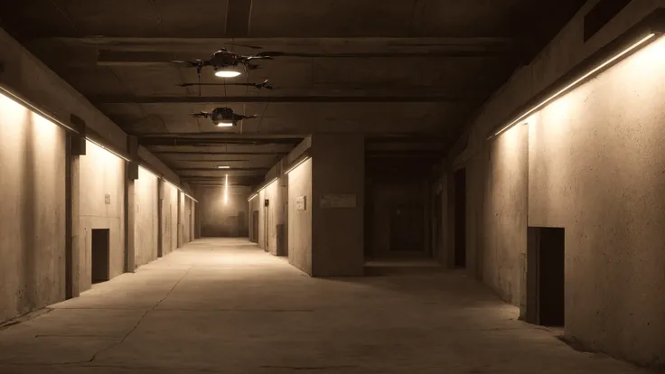 A dystopian prison complex surrounded by walls and guarded by merciless drones. BREAK realistic:1.2, masterpeice, ultradetailed, intricate details, perfect quality, ultrashapr, ultradetailed, photorealistic, perfect shadows, profesional lights, realistic, boekh, rim lights, depth of fiel, ultradetailed character, pefect quality, maximum quality, intricate details, realistic, real shadow, (profesional lights:1.3) (profesional photography:1.3),