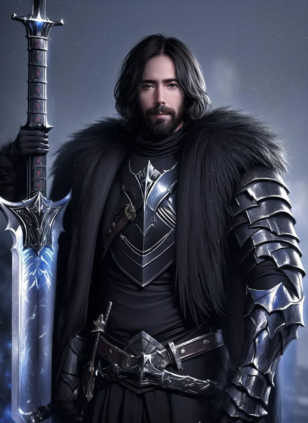 ,sks person,armor,dark knight,fur,portray,sword looking at viewer, <lora:DK_1LYCO-AL:0.8>, (masterpiece, high quality:1.2)<lora:asmongold_v10:1>,blizzard