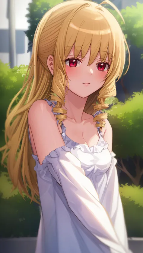 ((((ultra illustrated style:1.0)))),best quality,best animated,masterpiece,ray tracing, global illumination,1girl, solo, upper body,outdoors, hair down