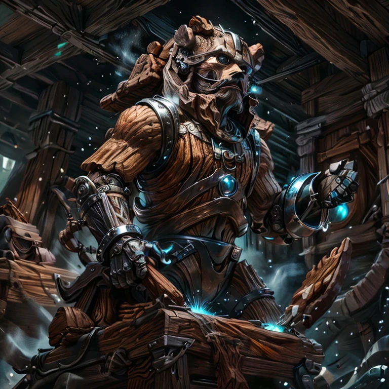 <lora:constructed-10:0.8> This construct generally resembles a small humanoid when first created, a homunculus is always humanoid in shape and obviously unnatural on close inspection, has hands, (made of polished walnut burl and blackwood:1.3) <lora:WoodIronAI:0.6> woodironai, masterpiece, best quality, ultra high res, art, (abstract art:1.1), <lora:tangbohu-detailer_1.0:0.75>, <lora:realistic:0.25>, <lora:sharpen-soften:-0.25>, <lora:stylesqueeze_v2:0.5>,