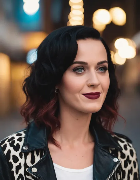 cinematic photo professional fashion close-up portrait photography of a beautiful (((ohwx woman))) in the city at night, Nikon Z9, bokeh <lora:perry_lora_sdxl_v1-000008:1> . 35mm photograph, film, bokeh, professional, 4k, highly detailed