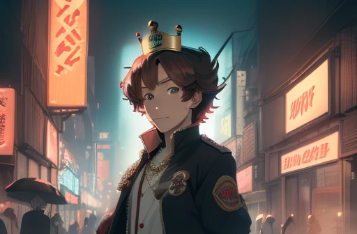 (anime art:1.3), (80s anime style) <lora:ARWBurgerKingMascot:1> The burgerking mascot in a gritty cyberpunk office room, ordering attacks on rivals, (Neon noir :1.3), Cyberpunk, dark, rainy streets, neon signs, high contrast, low light, vibrant, highly detailed, shadowy lighting, (caustics:1.3), quarter turn,1/4 body pose, upper body view, face focus, (highly detailed, high quality:1.3)