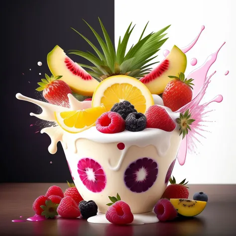 mix fruit and berries, fruits splash milk png <lora:splashes_v.1.1:1>