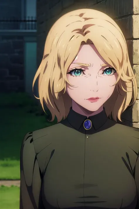 castlevaniatera, <lyco:castlevaniatera-lyco-nochekaiser:1>,
castlevaniatera, (green eyes:1.5), blonde hair, short hair, parted bangs, lipstick, red lipstick,
BREAK shirt, long sleeves, brooch, clothes around waist, black shirt, collar, corset,
BREAK looking at viewer, upper body, full body,
BREAK outdoors, night, sky,
BREAK <lyco:GoodHands-beta2:1>, (masterpiece:1.2), best quality, high resolution, unity 8k wallpaper, (illustration:0.8), (beautiful detailed eyes:1.6), extremely detailed face, perfect lighting, extremely detailed CG, (perfect hands, perfect anatomy),