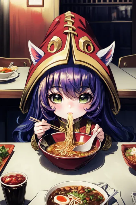 (masterpiece, best quality), intricate details,
1girl, <lora:Lulu:0.8> Lulu, <lora:ramen_v1.4:0.8> ramen, chopsticks, eating, sitting at table, restaurant,