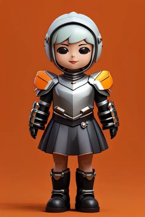 Masterpiece,top-notch quality,xiaokeai,chibi,hdri,Edge light, 1boy,smile,standing,posing for a picture,long hair,dress,wings,armor,helmet,head wings,shoulder armor,feathered wings,angel wings,armored dress,boots,Bold colors,((orange background)),depth of field,white background,
<lora:3DcuteToyBlindbox:0.6>
