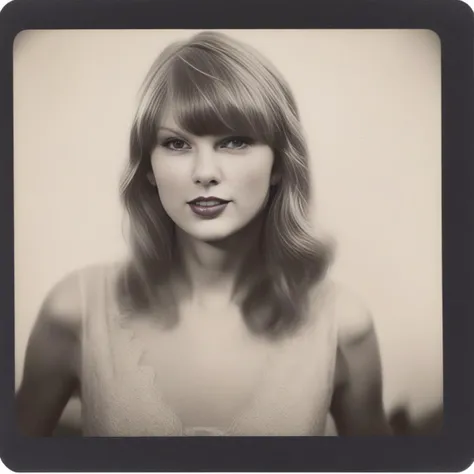 TaylorSwift, photograph, Fantastical Girl and Rita Hayworth, Hazy conditions, Sketch, Frightening, film grain, Polaroid, 35mm, <lora:TaylorSwiftSDXL:1>