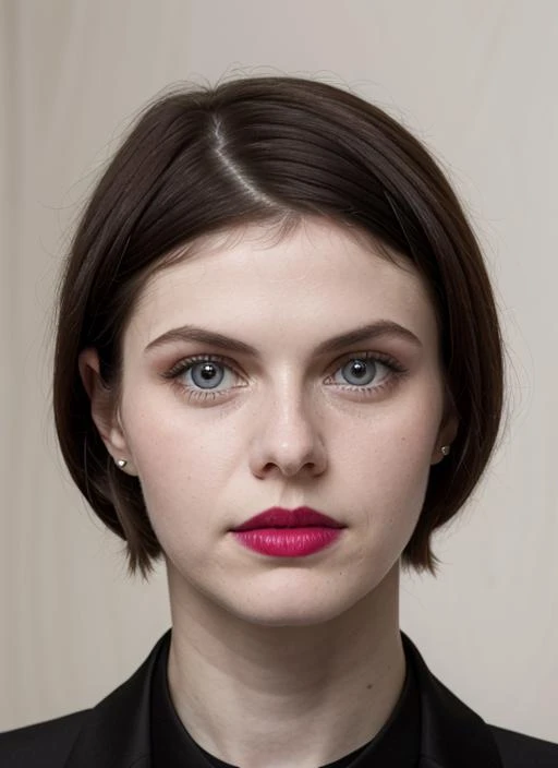 close up portrait of sks woman , by Flora Borsi, style by Flora Borsi, bold, bright colours, ((Flora Borsi)), by Henri Cartier-Bresson, <lora:lora-small-alexandra-daddario-v1:1>