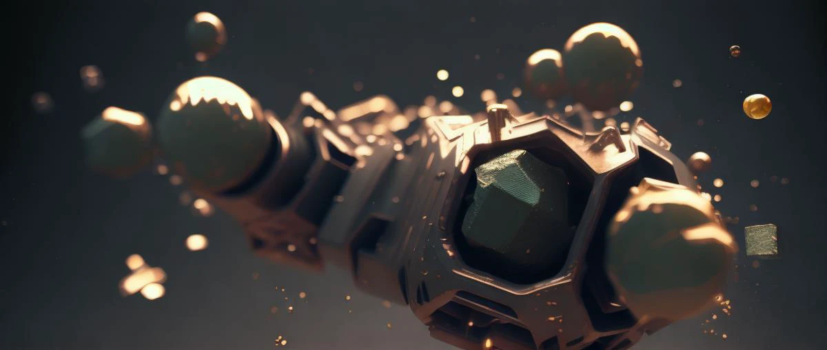 methyl-protein, dark blank background, particles, 3d render, Unreal Engine, by Chris Foss, CinemaHelper (HyperFluid:1.0)