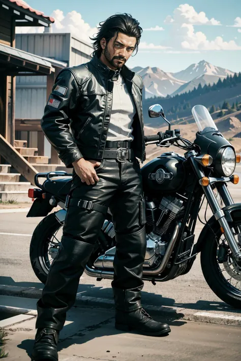 ((ultra detailed, masterpiece, best quality))
<lora:CyberSaul:0.8>
CyberSaul, 1boy, solo, Posing by a classic motorcycle, clad in rugged biker attire, with an adventurous spirit