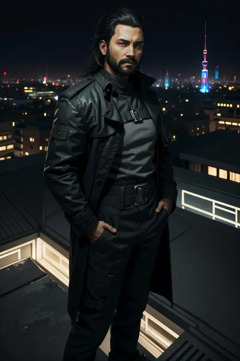 ((ultra detailed, masterpiece, best quality))
<lora:CyberSaul:0.8>
CyberSaul, 1boy, solo, beard, On a high-rise rooftop, sharp black trench coat, city lights below, hands in pockets with a mysterious gaze into the distance