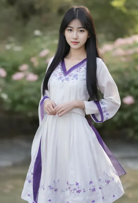 <lora:lora-hanfugirl-v1-5:0.3> , <lora:CUTEGIRLMIX:0.3>,
(RAW photo, best quality), (realistic, photo-realistic), (an extremely delicate and beautiful),
a ((teen)) from asian ,,black hair ,(25 years old),,flat chest,
(beautiful face ,cute face,looking at viewer,white skin,thin waist),
wearing ( beautiful evening gown)(purple,flower embroidery),