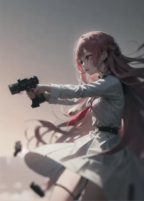 <lora:Code Geass - Euphemia li Britannia @ Euphemia li Britannia:0.85> ,euphemia li britannia, dress, light smile, open mouth, blood, (blood on face, blood on hands, blood on clothes:1.5), in ruined city background, (explossion, fire, smoked:1.3), (weapon, gun, ak-47, akm, kalashnikov_rifle, holding_gun:1.4), <lora:HK416-v2:0.6>, <lora:empty_eyes:1.0>, masterpiece, best quality, highres, 4k, ultra-detailed, beautiful detailed face, beautiful detailed eyes