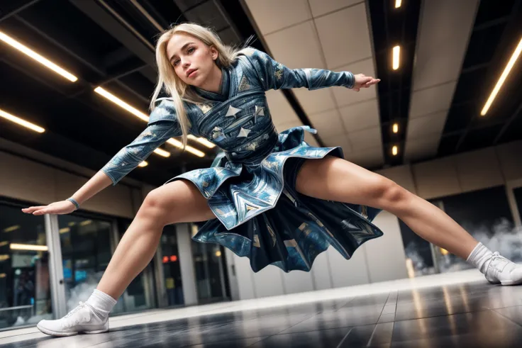 from below,photo of HaileyVanLith,happy,dancing,Laser-cut geometric dress with 3D-printed accessories,outdoor,windy,japan, kobe,snow,daytime,spring,<lora:add_detail:1>,
(abstract:1.4),action painting art,colorful fantasy world,colorful theme,sharp focus,depth of field,ray tracing,motion blur,detail shadow,bokeh,shot on Canon EOS 5D,50mm portrait lens,photorealistic skin texture,best quality,RAW,