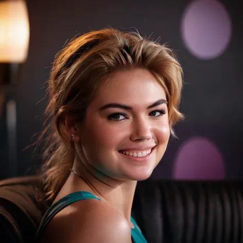 cinematic film still <lora:KateUpton_SDXL_v1.0:1>
upper body studio photography, contrast chiaroscuro, neutral tones, highlighting ohwx woman's playful smile and dimples, pensive recline against ebony backdrop, dramatic interplay, 1/250, f/2.2, ISO 200, slip, by Juergen Teller . shallow depth of field, vignette, highly detailed, high budget, bokeh, cinemascope, moody, epic, gorgeous, film grain, grainy