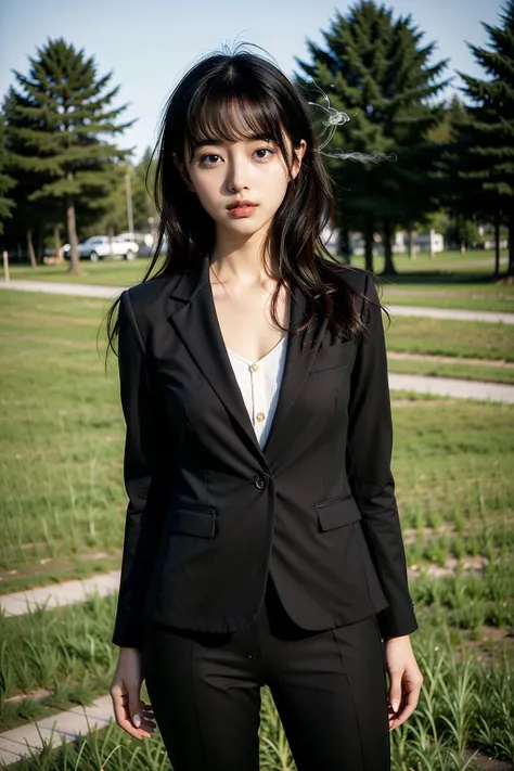 (Structured_blazer:1.4),(Cigarette_pants:1.3),(Pointed-toe_pumps:1.2),grasslands,