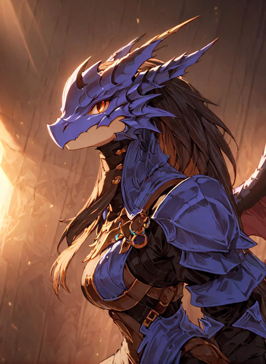 <lora:Final_Fantasy_Tactics_XLv2:1> a female, (masterpiece), best quality, highres, 4k, 8k, intricate detail, cinematic lighting, amazing quality, amazing shading, soft lighting, Detailed Illustration, official artwork, anime style, wallpaper, official art, human, dragoon