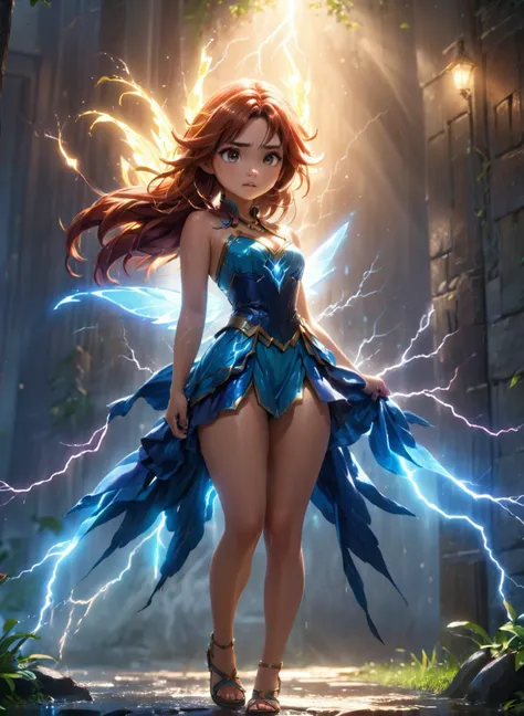 full body, (masterpiece), best quality, highres, 4k, 8k, cinematic lighting, amazing quality, amazing shading, soft lighting, thunder faerie