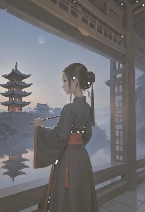 Hazy Skylines, The Other Side, A Growing Colony, When the Night Falls, A New Dawn, DUNGEONS, The Long Dark, Effervescence, PhaseShift, DIVINE REFLECTION, erhu and guzheng, harmonious blend, Monks Never Die, Imperial Walls, Teach me Wushu, close up, 1girl, beautiful woman