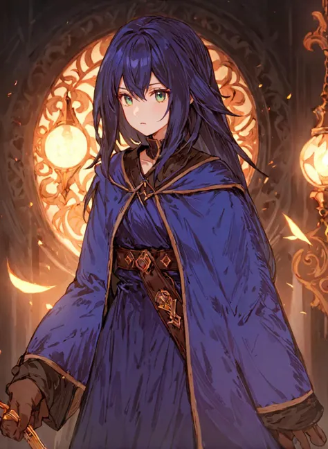<lora:Final_Fantasy_Tactics_XLv2:1> a female, (masterpiece), best quality, highres, 4k, 8k, intricate detail, cinematic lighting, amazing quality, amazing shading, soft lighting, Detailed Illustration, official artwork, anime style, wallpaper, official art, time mage