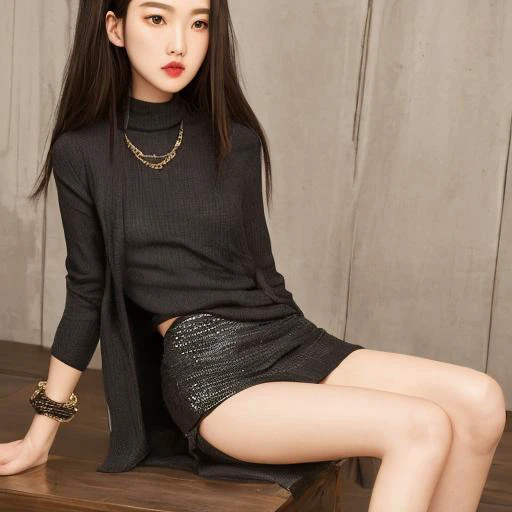 Taiwan,solo,High-low meets high-end - Combining high-quality basics with bold accessories creates a unique mix of styles that can elevate any outfit without red,, masterpiece, best quality,