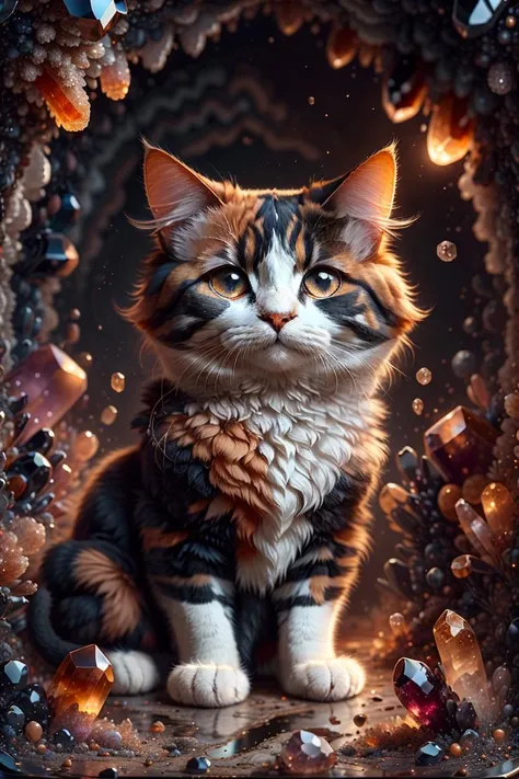 <lora:sunburst-geode-style-darquelilly-v1:1> sunburstgeode, cat