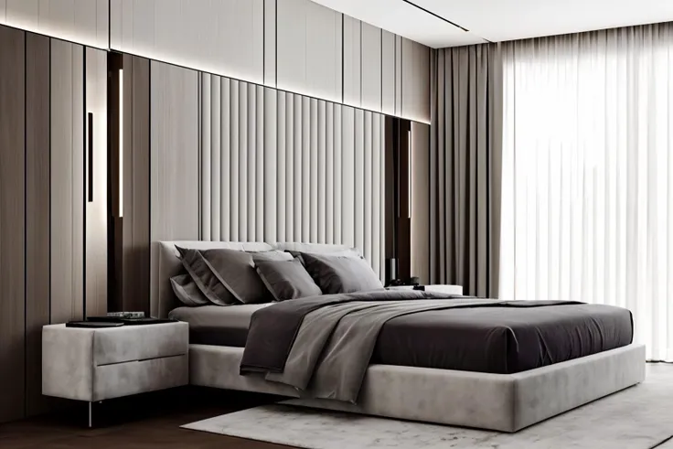 interior design,bed room,Chinese style,bed,pillow,curtains,window,