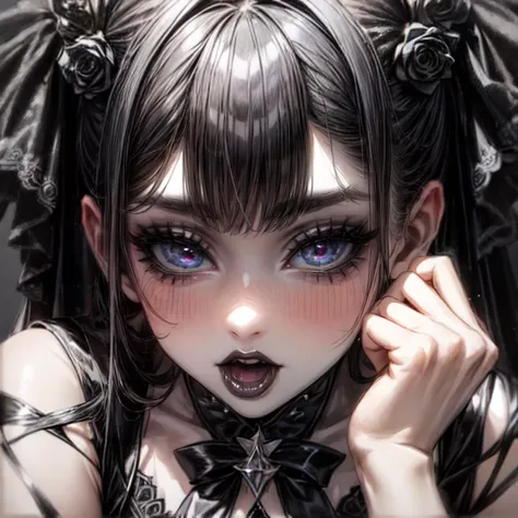 1girl, goth girl, black makeup, black dress, <lora:add_detail:0.6>, very detailed, <lora:more_details:0.6>, <lora:JuggerCineXL2:0.6>, <lora:NsfwPovAllInOneLoraSdxl:0.5> <lora:epiCRealismHelper:0.5> <lora:nudify:0.5> <lora:sinfully_stylish_SDKL:0.5>