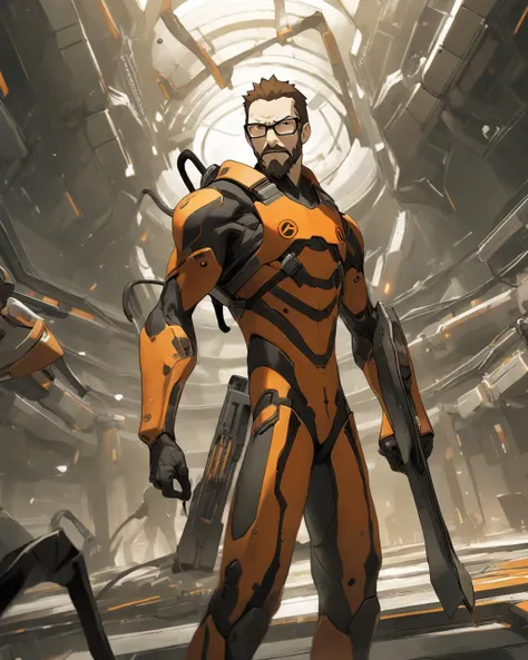 Anime, Gordon Freeman, the unexpected hero with a crowbar in hand, battles fiercely against the oppressive Combine forces within a sprawling research facility. The environment becomes chaotic as portal rifts unpredictably tear reality apart, allowing bizarre and hostile Xen creatures to spill into our dimension. Every corner holds potential threats and allies, weaving a tapestry of intrigue and combat.