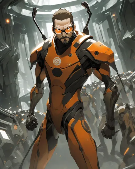 Anime, Gordon Freeman, the unexpected hero with a crowbar in hand, battles fiercely against the oppressive Combine forces within a sprawling research facility. The environment becomes chaotic as portal rifts unpredictably tear reality apart, allowing bizarre and hostile Xen creatures to spill into our dimension. Every corner holds potential threats and allies, weaving a tapestry of intrigue and combat.