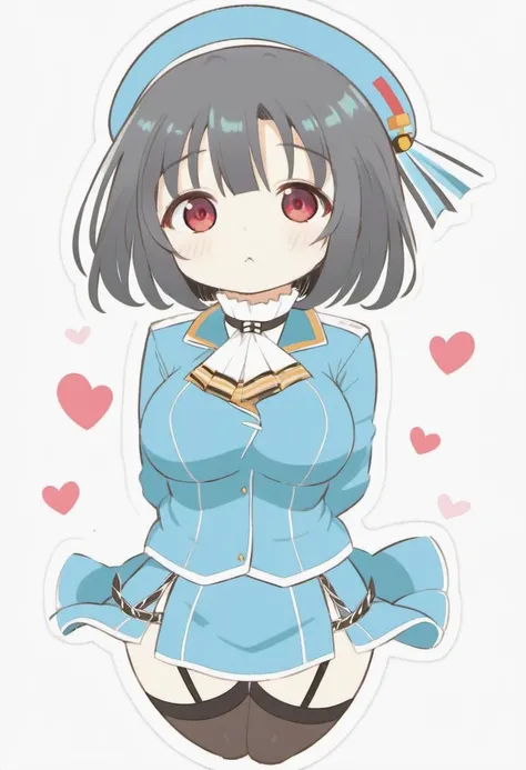 <lora:EnvyKawaiiXL01_base_prodigy:1> a girl, kawaii sticker, takao \(kancolle\), beret <lora:takao_xl:0.8>