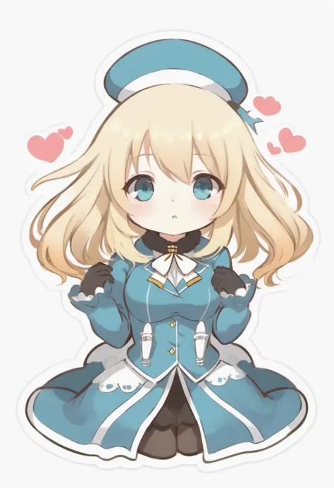 <lora:EnvyKawaiiXL01_base_prodigy:1> a girl, kawaii sticker, atago \(kancolle\)  <lora:atago_xl:0.8>