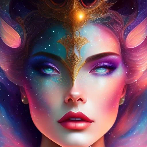 You are the universe experiencing itself., universe fulfilling the body, fantasy, renaissance aesthetic, star trek aesthetic, pastel colors aesthetic, intricate fashion clothing, highly detailed, surrealistic, digital painting, concept art, sharp focus, illustration