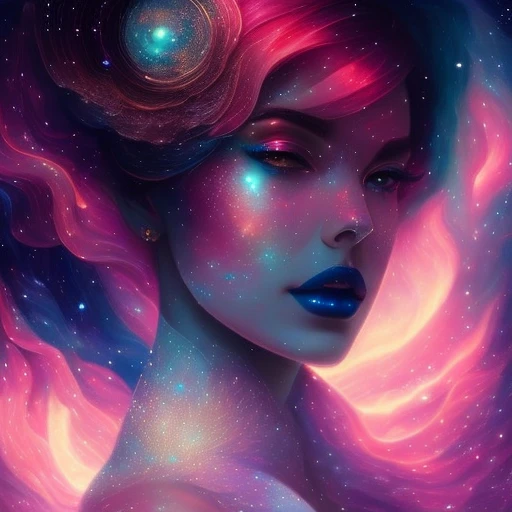 You are the universe experiencing itself., universe fulfilling the body, fantasy, renaissance aesthetic, star trek aesthetic, pastel colors aesthetic, intricate fashion clothing, highly detailed, surrealistic, digital painting, concept art, sharp focus, illustration