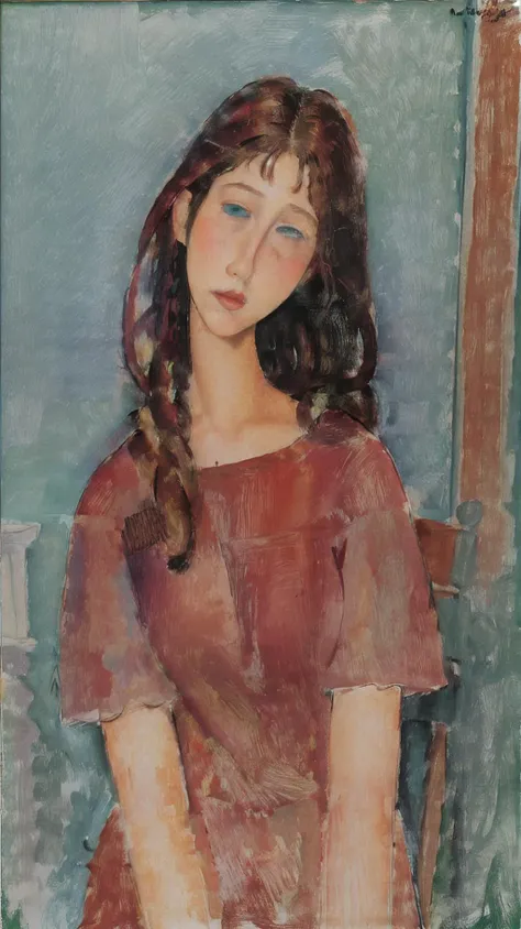1girl, red dress, plant, picture in background,
(long face, long neck, Crooked head, crooked, Empty eyes,), long hair, slim, skinny,
(masterpiece, best quality, high quality, official art), (colorful), multicolored background,
<lora:md:1> <lora:add_detail:0.2> <lora:epi_noiseoffset2:0.2> <lora:Cohen_20230701172409:0.5>