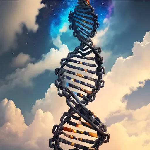 1 girl wearing a chain,weapon, cyperpunk, weapon sky, cloud, no humans <lora:DNA:0.8>