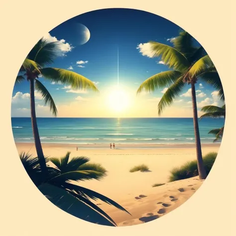 Beach, cozy, calm, circular,
,T shirt design,TshirtDesignAF,
,<lora:TshirtDesign15PasWithTE:1>