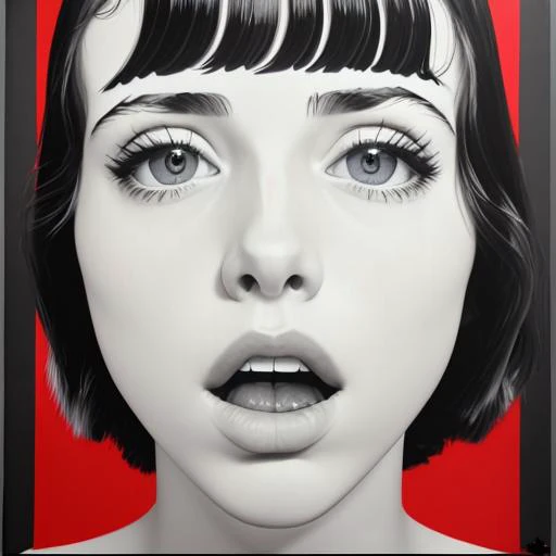 A radiant creation by barbara kruger portraying a young lady looking like elearob1