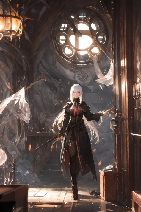 (masterpiece:1.2), best quality,game art,
1girl, solo, long hair, dress, standing, white hair, indoors, window,in birdcage,
<lora:Maria_20230713095622-000016:0.8>