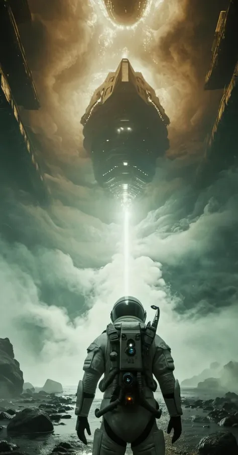 wabstyle, Final Showdown,Unreal Engine 5 render style
Final showdown, Unreal Engine 5 render, an astronaut wearing white spacesuit, facing off against a giant vertical alien spaceship, on dark beach, in the style of death stranding, volumetric fog, mist, smoke, cinematic film style, special effects, VFX, award-winning picture, highly detailed, ultra-high resolutions, 32K UHD, sharp focus, best quality, masterpiece
The left half is a golden flame, burning justice and light, while the right half is a black frost, freezing evil and darkness<lora:wabstyleSDXL:0.6><lora:çæ¢¦å·¥ä¸___æç»å¯¹å³XL_v1.0:1> <lora:add-detail-xl:1>