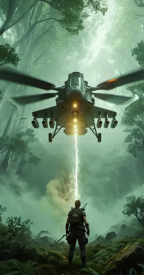 wabstyle, Final Showdown,Unreal Engine 5 render style
Final showdown, Unreal Engine 5 render, An man facing off against a giant armed helicopter, forest, in the style of death stranding, volumetric fog, mist, smoke, cinematic film style, special effects, VFX, award-winning picture, highly detailed, ultra-high resolutions, 32K UHD, sharp focus, best quality, masterpiece
The left half is a golden flame, burning justice and light, while the right half is a black frost, freezing evil and darkness<lora:wabstyleSDXL:0.6><lora:ç­æ¢¦å·¥ä¸___æç»å¯¹å³XL_v1.0:1>  <lora:add-detail-xl:1>