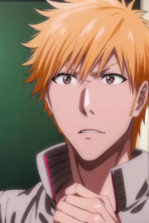 ichigokurosaki, <lyco:ichigokurosaki-lyco-nochekaiser:1>,
ichigo kurosaki, short hair, orange hair, spiked hair, (brown eyes:1.5),
BREAK shirt, long sleeves, school uniform, jacket, white shirt, open clothes, open jacket, grey jacket,
BREAK looking at viewer, upper body,
BREAK indoors, classroom,
BREAK <lyco:GoodHands-beta2:1>, (masterpiece:1.2), best quality, high resolution, unity 8k wallpaper, (illustration:0.8), (beautiful detailed eyes:1.6), extremely detailed face, perfect lighting, extremely detailed CG, (perfect hands, perfect anatomy),