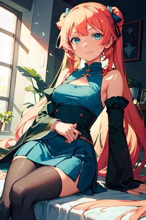 <lora:Abmayo_v1_R32:0.9> (white and blue them:1.2)e,, ultra detailed, masterpiece, best quality,, solo, soft smile, light smile,
1girl, blue eyes, very long hair, blonde hair, long blonde hair, french braid, bangs, medium breasts,, hair ribbon, frilled choker, criss-cross halter, sleeveless dress, high-waist skirt, backless dress, waist bow, detached sleeves, frilled sleeves, wide sleeves, pantyhose, patterned legwear, mary janes,