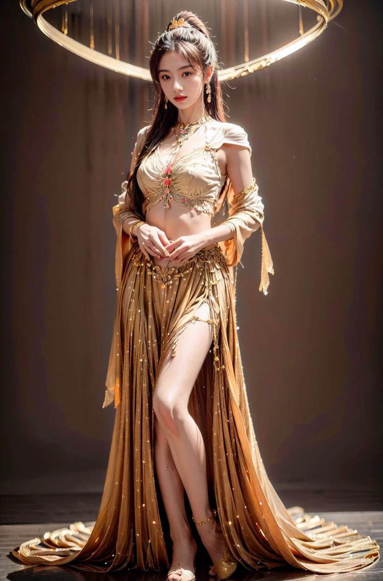 masterpiece,(best quality:1.3),ultra high res,raw photo,detailed skin,beautiful lighting,(realistic, photo-realistic:1.4),1girl,dunhuang,full body,dunhuang_background,fly,