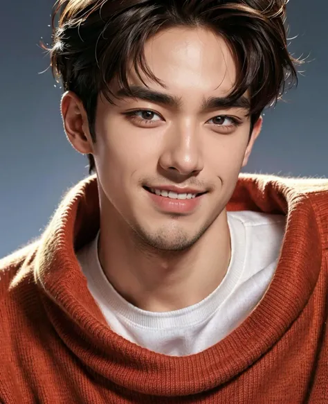 handsome male,25yo,sweater,
extreme_close_up,
smile,
<lora:Kpop Boy:0.3>,
<lora:add_detail:1>,