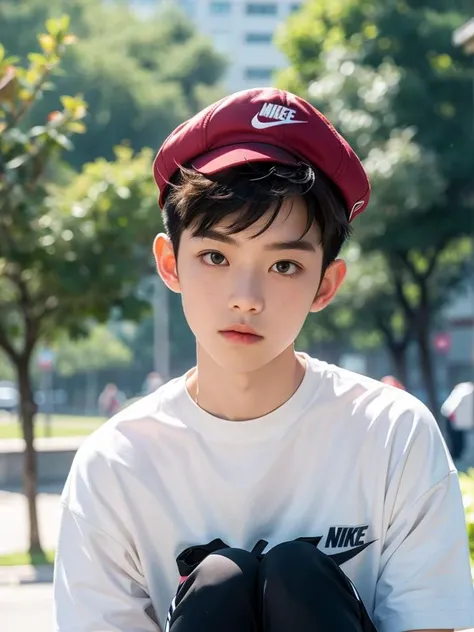 Handsome and cute camouflage baby