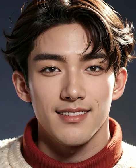 handsome male,25yo,sweater, asian,
extreme_close_up,
smile,
<lora:Kpop Boy:0.3>,
<lora:add_detail:1>,