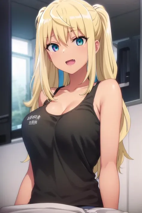(Masterpiece, Top quality: 1.5), nsfw, sitting on bed, (1boy and 1girl are having sex on the bed:1.3), (Mythra :1.3),(breast grab from behind:1.3), a boy is with black hair , (large breasts:1.3), (cleavage:1.2), standard weight, Blonde Hair, 15 year old, angry, (flustered:1.3),  sexual climax:1.2, open mouth, bedroom ,cum:1.3, arms up